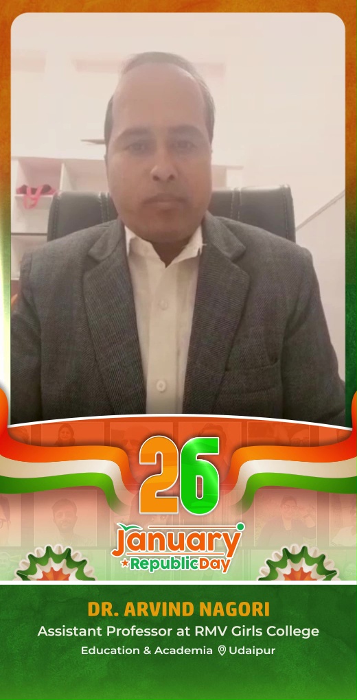drarvindnagori-wish-republic-day - Dr. Arvind Nagori - Republic Day Greeting Message by Dr. Arvind Nagori, Assistant Professor at RMV Girls College - Watch Republic Day greeting and best wishes message by Dr. Arvind Nagori, Assistant Professor at RMV Girls College drarvindnagori-wish-republic-day - Dr. Arvind Nagori - Republic Day Greeting Message by Dr. Arvind Nagori, Assistant Professor at RMV Girls College - Watch Republic Day greeting and best wishes message by Dr. Arvind Nagori, Assistant Professor at RMV Girls College