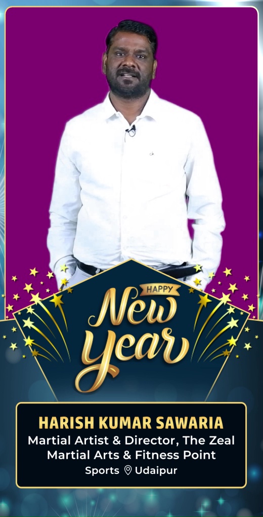 harish-kumar-sanwaria-wish-new-year - Harish Kumar Sawaria - New Year Greeting Message by Harish Kumar Sawaria, Martial Artist & Director at The Zeal Martial Arts & Fitness Point - Watch New Year greeting and best wishes message by Harish Kumar Sawaria, Martial Artist & Director at The Zeal Martial Arts & Fitness Point harish-kumar-sanwaria-wish-new-year - Harish Kumar Sawaria - New Year Greeting Message by Harish Kumar Sawaria, Martial Artist & Director at The Zeal Martial Arts & Fitness Point - Watch New Year greeting and best wishes message by Harish Kumar Sawaria, Martial Artist & Director at The Zeal Martial Arts & Fitness Point
